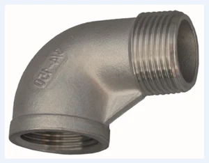 Winkelstück 45° mit 1x Innen- und 1x Außengewinde konisch, Edelstahl Fittings - Bild 1 von 2