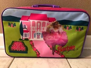 Vintage Mattel Barbie Large Suitcase Luggage 18 x 14 x 4 1991 - Picture 1 of 12