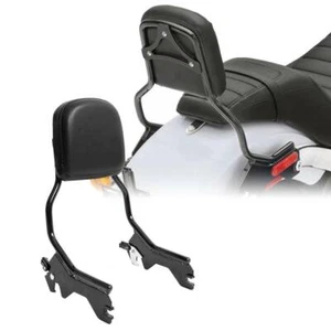 Black Standard Height Sissy Bar Upright Fit For Harley Softail Street Bob 18-25 - Picture 1 of 12