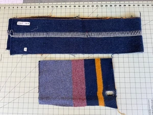 Pendleton Wool Camp Blanket weight Fabric Remnant 15x8.5 & 56x7.5 F133 - Picture 1 of 2