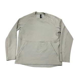 Lululemon At Ease Crewneck Sweatshirt Men's Large Gray Pullover Textured - Picture 1 of 8