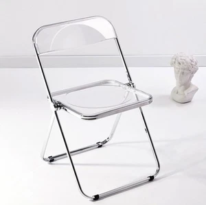 KAIHAOWIN Luxury Modern Acrylic Folding Chair Transparent Clear Folding... - Picture 1 of 1