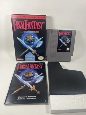Final Fantasy NES Nintendo Completo En Caja CIB con Manual Auténtico - Sin Póster Foto 1 de 4