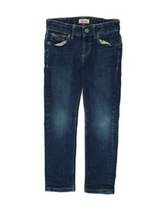 TOMMY HILFIGER Boys Slim Jeans 11-12 Years W22 L20 Navy Blue Cotton SG02 - Picture 1 of 3