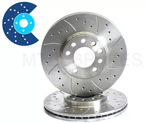 Civic Type R EP3 Drilled Grooved Front Brake Discs - Picture 1 of 5