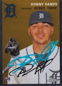 DONNY SANDS SIGNIERT AUTO'D 2023 TOPPS CHROM PLATIN JUBILÄUMSKARTE 167 TIGER - Bild 1 von 3