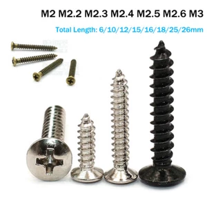 Phillips Vite autofilettante a testa svasata piatta M2 M2,2 M2,3 M2,4 M2,5 M2,6 M3 - Foto 1 di 8