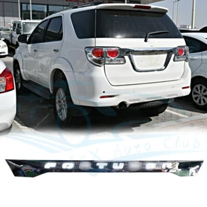 LED Chrome Rear Trunk Tail Light Tailgate Strip u For Toyota Fortuner 2012-2015 - Picture 1 of 11