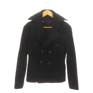 Dsquared DSQUARED2 wool P coat outer short double 38 black DO Used 378b1d6f34f51 - Picture 1 of 9