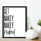 Bathroom Prints Wall Art Poster Funny Humour Home Toilet Pictures Modern Minimal