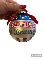 America The Beautiful Flag Ornament July 4th Independence Day
