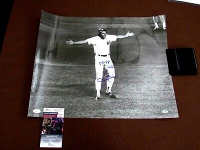 LOU PINIELLA 77-78 WSC NY YANKEES SIGNED AUTO VINTAGE 16 X 20 PHOTO JSA BEAUTY - Image 1 of 4