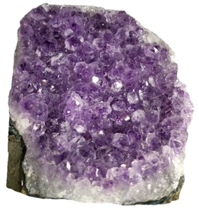 AMETHYSTDRUSE NATUR AMETHYST FEINE KRISTALLE EDELSTEIN GEODE BERGKRISTALL QUARZ - Bild 1 von 3