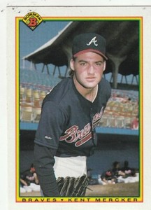 FREE SHIPPING-MINT-1990 Bowman Kent Mercker #6 BRAVES PLUS BONUS CARDS