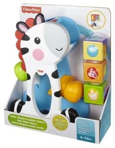 FISHER PRICE ROLLER BLOCKS TUMBLIN' CEBRA JUGUETE DE DESARROLLO CGN63 *NUEVO* - Imagen 1 de 1
