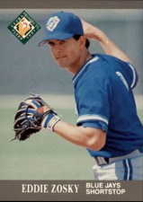 1991 Ultra Toronto Blue Jays Baseball Card #390 Eddie Zosky MLP