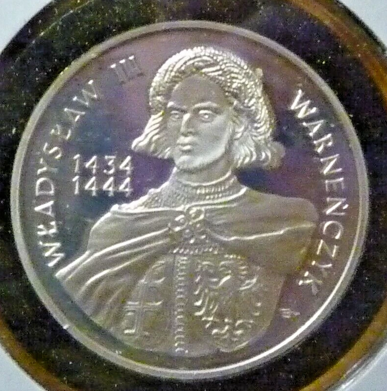 1992 POLAND - 200000 ZLOTYCH - WLADYSLAW III - SMALL PORTRAIT - PROOF SILVER  - Image 1 of 4
