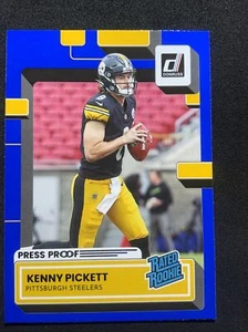 2022 Panini Donruss Kenny Pickett Blue Press Proof Rated Rookies #301 Steelers - Bild 1 von 7