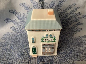 1989 Lenox Spice Village sage  Spice Jar & Lid Porcelain Handcrafted  VTG - Picture 1 of 5