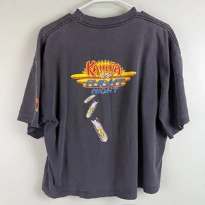 Vintage KAHLUA B-52 FLIGHT NIGHT T-SHIRT XL Alcohol Promo 90s Tee Black Crop - Picture 1 of 5