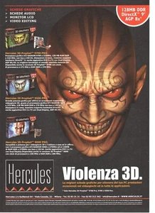 HERCULES 3D PROPHET 9700 Guillemot 2003 rare Italian Magazine Advertising 30x20 - Picture 1 of 1