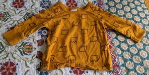 Hanna Andersson Where The Wild Things Are Gold Crown Shirt Unisex 60cm 3-6M - Picture 1 of 3