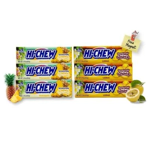 HI-CHEW Stick Combo Lilikoi & Pineapple 3 Each 1.76 oz. w Mini Bubble Tea Magnet - Picture 1 of 1