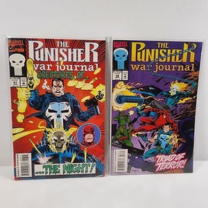 The Punisher War Journal #57 #58 Lotto 1993 Marvel Daredevil Ghost Rider - Foto 1 di 1