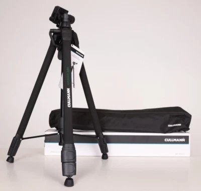 CULLMANN 51381 Primax 380 Dreibein Stativ, Schwarz, Höhe offen bis 1590 mm - Bild 1 von 4