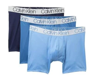 Paquete de 3 calzoncillos boxer de rendimiento para hombre Calvin Klien 299760, azul marino/azul, MD - Imagen 1 de 2