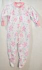 Meltzer Pajamas Footed Fleece Size 4 Pink Heart's Girl's Vintage