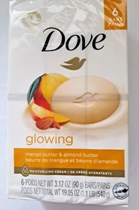 Taube LEUCHTENDE feuchtigkeitsspendende Seife Mango & Mandelbutter 6 BAR (insgesamt 19,05 Unzen) - Bild 1 von 3