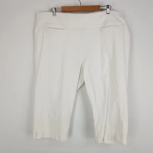 Autograph Womens Size 24 Cropped Straight Stretch Capri 3/4 Pants - Picture 1 of 20