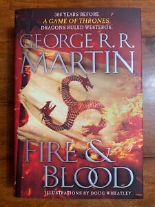 George R. R. Martin SIGNED BOOK Fire & Blood 1ST Hardcover ~ HOUSE OF THE DRAGON