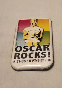 Oscar Rocks! 2005 ABC The Oscars Button Pinback Oscar Statuette Pin - Picture 1 of 4