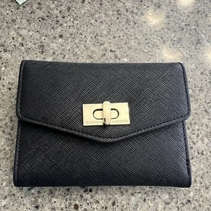 NEW Jessica Moore JM-12-BK Textured Wallet Black with Dust Cover - Picture 1 of 12