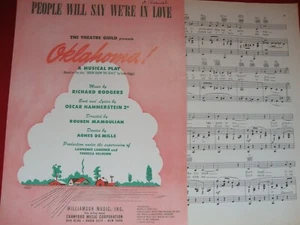 Partituras de piano PEOPLE WILL SAY WE'RE IN LOVE de OKLAHOMA de colección 1943 - Imagen 1 de 1