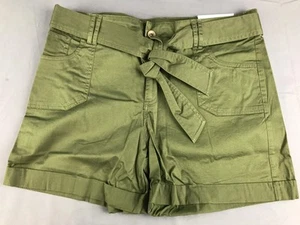 Cato C. EST. 1946 Hi Rise Shorts Womens Sz 16 Army Green Cotton Blend Stretch - Picture 1 of 13