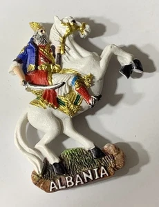 NEU ALBANIEN SCANDERBEG ADLER KÜHLSCHRANKMAGNET - PROMINENT - EHRENFIGUR - Bild 1 von 7