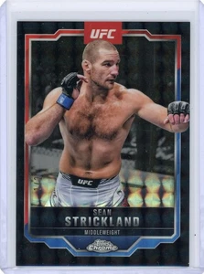 2025 Topps Chrome UFC - Sean Strickland Geometric Black Refractor /2 Case Hit - Picture 1 of 2