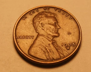 1935 S LINCOLN PENNY VF-XF 6 - Picture 1 of 2