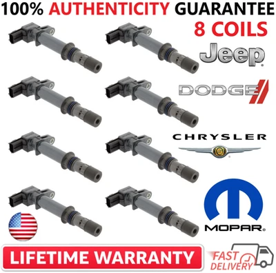 x8 OEM MOPAR  Ignition Coils For 1999-2008 Dodge Jeep 3.7L 4.7L, 56028138AF - Image 1 of 4