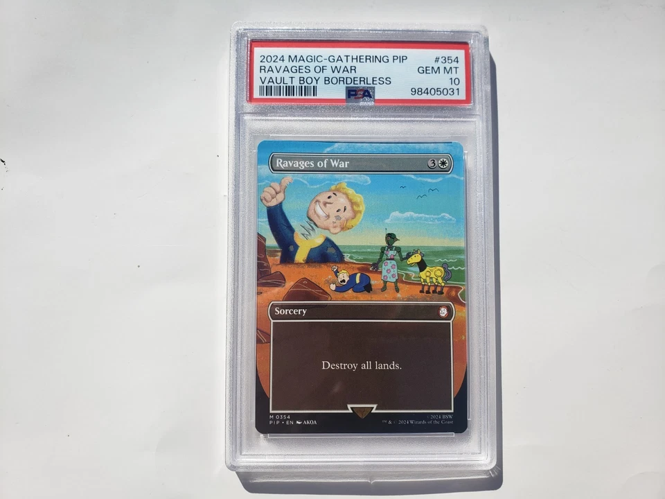 MTG Fallout Ravages Of War Vault Boy Borderless PSA 10 - Image 1 of 1