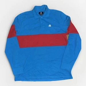 Converse Golf Le Fleur Rugby Polo Long Sleeve Tyler The Creator Blue/Red M 21x27 - Picture 1 of 3
