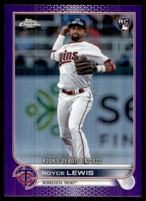 2022 Topps Chrome Update Purple Refractors Royce Lewis RC Minnesota Twins #USC79 - Image 1 of 2