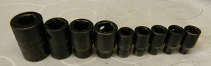 SNAP-ON 9PC COMBINATION DRIVE TORX SHALLOW IMPACT SOCKET SET E4-14,E18 #207IMFLE - Picture 1 of 5