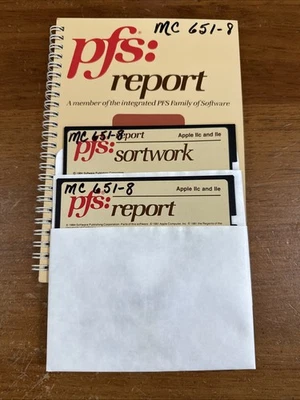 Libro manual de software PFS: Informe para Apple II vintage 1982 Foto 1 de 3