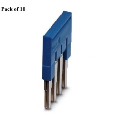 Phoenix Contact Standard Bridge Blue 5.2mm 24 A 4 Pos Standard, 10 Pcs, 3036893 - Image 1 of 2