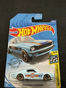 Hot Wheels 2020 HW SPEED GRAPHICS '65 MUSTANG 2+2 FASTBACK 4/10 116/250 Gulf - Picture 1 of 2
