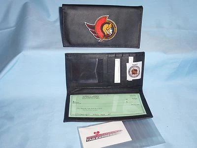 OTTAWA SENATORS вышитая кожа чековая книжка новый в коробке черный - Изображение 1 из 4